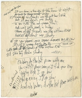 Shel Silverstein Handwritten Manuscript Drawings and Poem